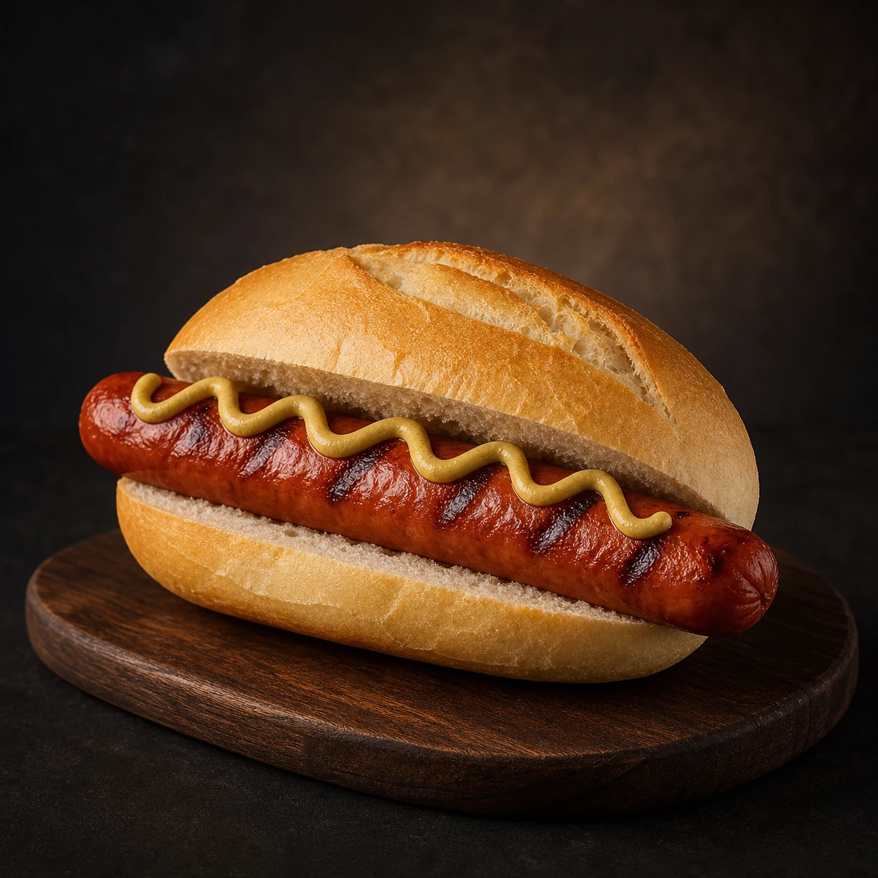 Rote Wurst im Brötchen